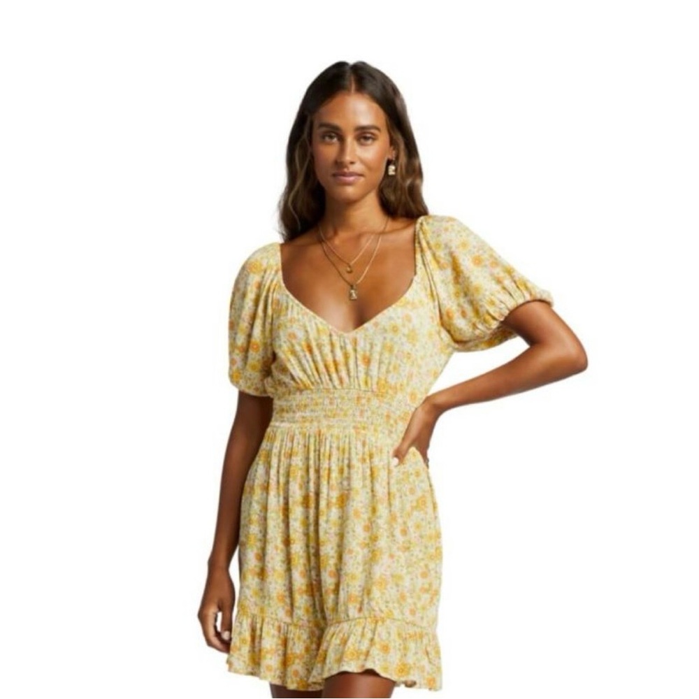 Billabong Something Pretty floral mini Dress NWT - Picture 11 of 12